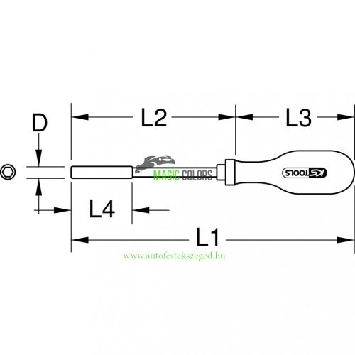 1/4" bit-csavarhúzó védőszigeteléssel és tárral