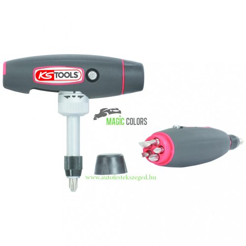 1/4" T-fogantyús racsnis bitcsavarhúzó, 7 részes