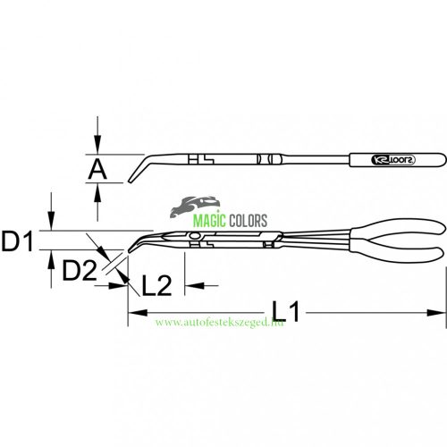  KS-TOOLS Dupla csuklós csőrösfogó XL