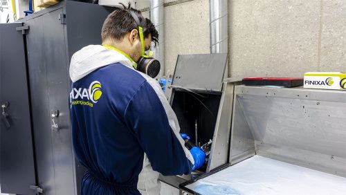 Finixa automata pisztolymosó berendezés, automata öblítéssel