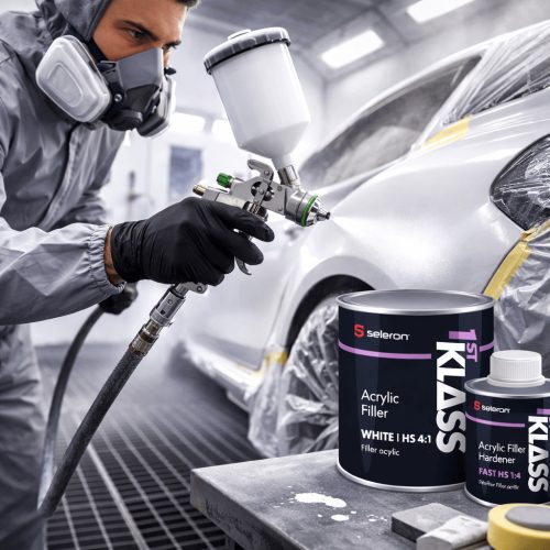 Akril Filler HS 4:1 + Edző (0,8L + 0,2L) /Fehér/ – 1st KLASS