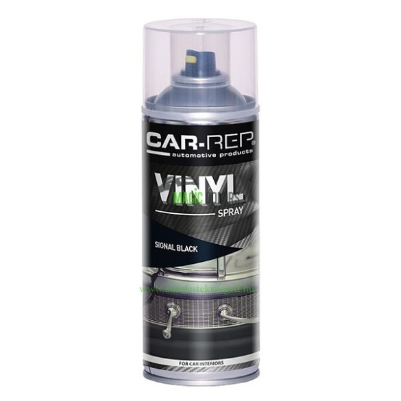 Car-Rep Fekete VINYL Műszerfal, Bőr, Textil Felújító Spray RAL9004 (400ML)