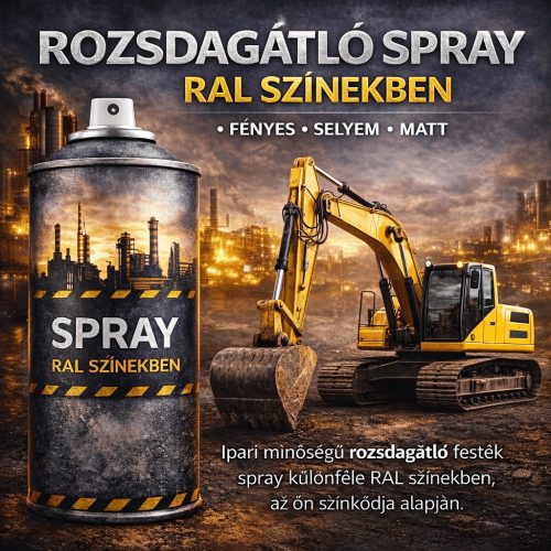 Rozsdagátlós Töltött Spray - RAL színekben