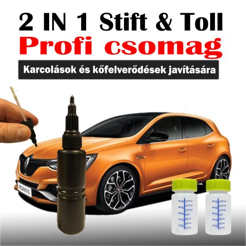 2 in 1 Fényezés javító toll/stift szett - Profi csomag - Színkód alapján - Rozsdás felületekhez