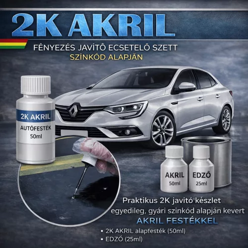 2K Fényezés Javító Autófesték Stift - Színkód Alapján (AKRIL színek)
