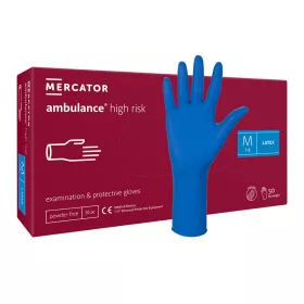  Mercator ambulance high risk -  Rendkívül vastag és tartós kesztyű (M) - 50db/doboz