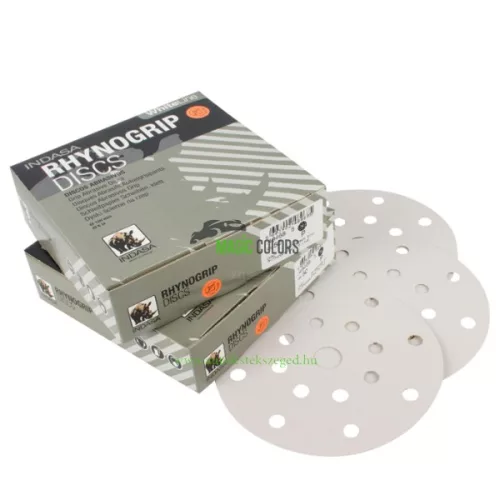 Indasa 6" Rhynogrip White Line 17-Hole Vacuum Sanding Discs (150mm)