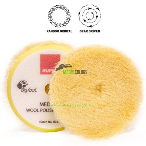 Rupes gyapjú korong Ø130-145mm (sárga-közepes) - LHR és Mille gépekhez