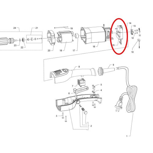 Rupes 400.246/C fordulatszabályzó elektronika - LHR15ES géphez