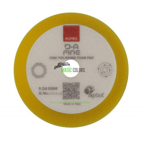 Rupes D-A finom polírszivacs 80/100mm (Sárga)