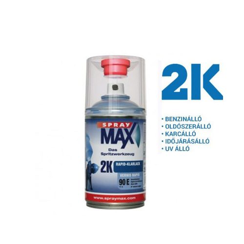 2K SprayMax Színtelen Lakk Spray - FÉNYES (250ML)