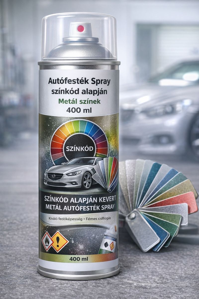 Autófesték spray metál színek – színkód alapján kevert