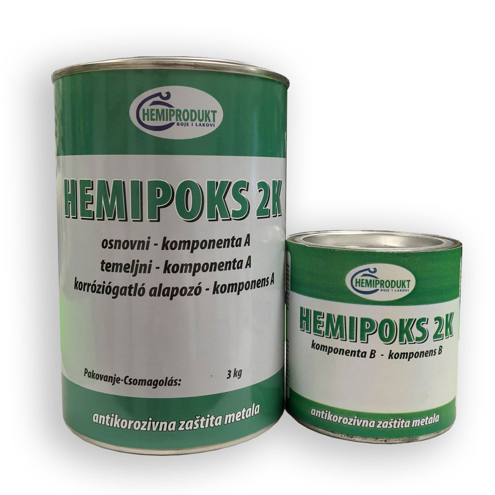 Hemipoks 2K Epoxy alapozó szett 5:1 (3,6 kg) - Szürke - Ipari Felhasználásra